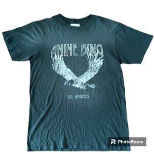 Anine Bing Lili  Eagle Los Angeles Graphic Tee - Faded Emerald Green size XS